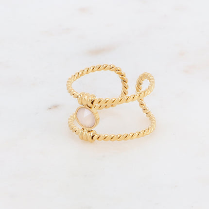 Bague Joe - tressée avec cristal Swarovski® PP20