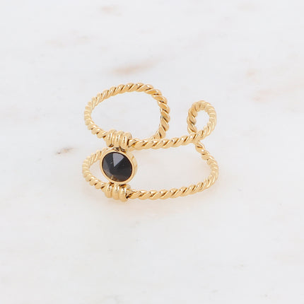 Bague Joe - tressée avec cristal Swarovski® PP20