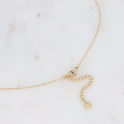 Collier Emllo - pendentif en pierre naturelle et perles d'eau douce