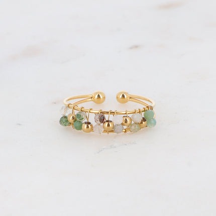 Bague Seth - petites pierres naturelles