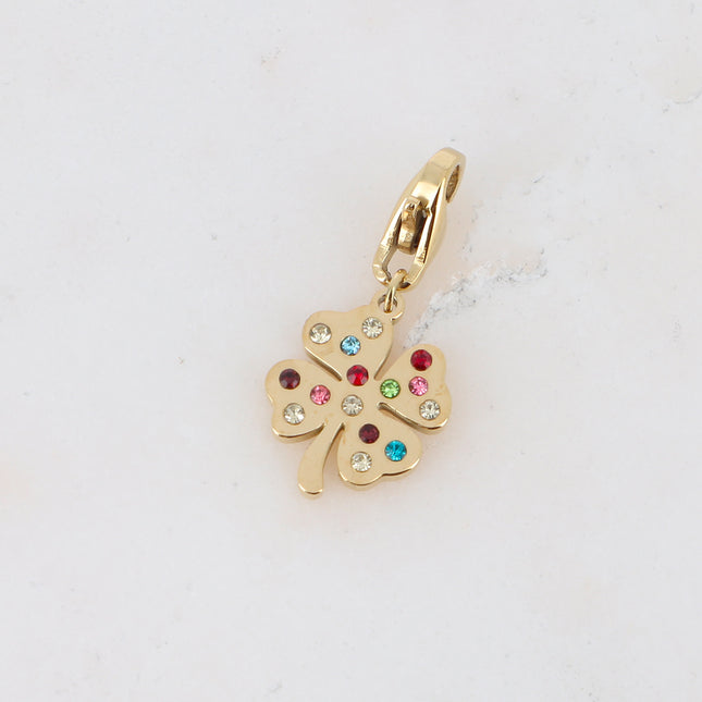Charm Selly avec trèfle serti de zirconiums