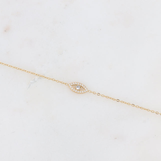 Bracelet Oulila - un petit oeil serti de zirconiums