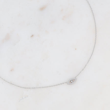 Collier Oulila - un petit oeil serti de zirconiums