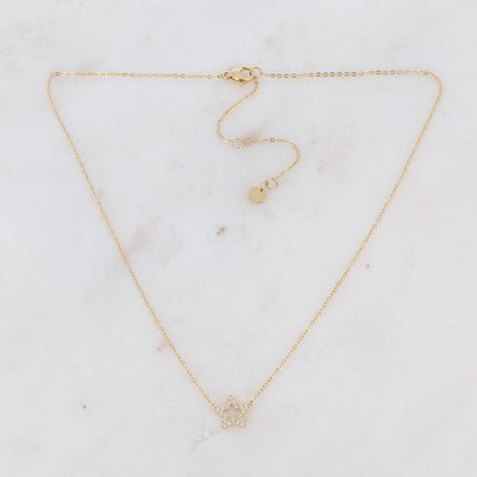 Necklace with small star set with zirconia