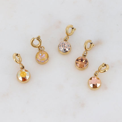 Charm Cassy doré - cristaux Swarovski®