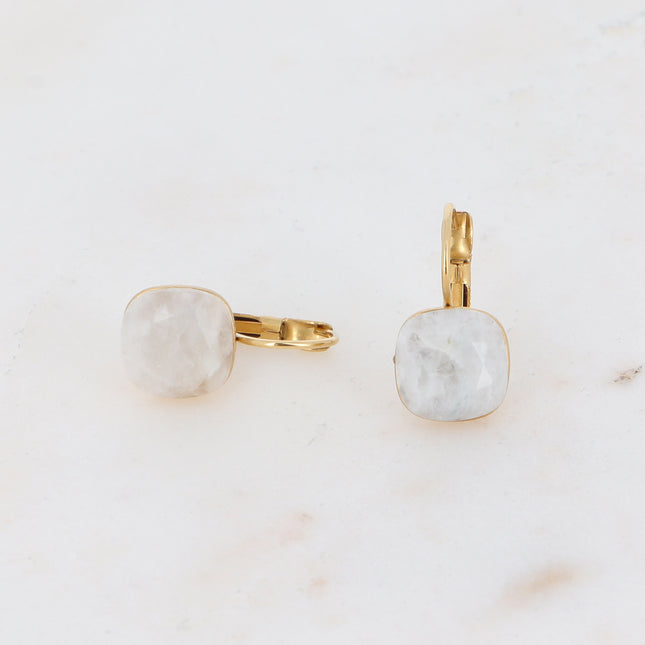 Boucles Béa Stone - pierre naturelle