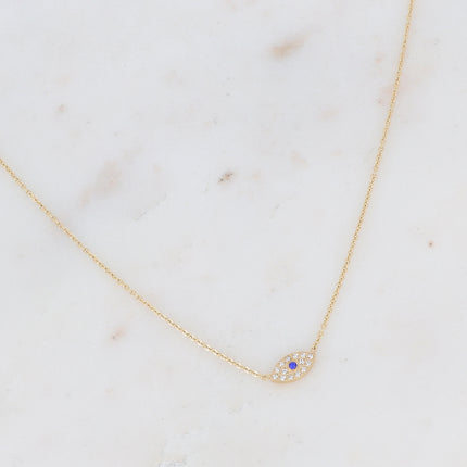 Collier Youlia - oeil serti d'oxydes de zirconiums