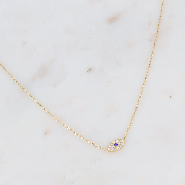 Collier Youlia - oeil serti d'oxydes de zirconiums