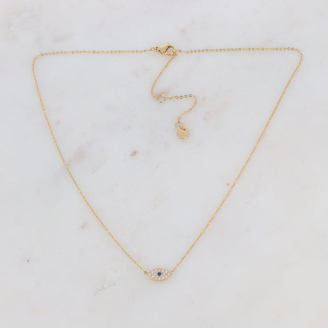 Collier Youlia - oeil serti d'oxydes de zirconiums