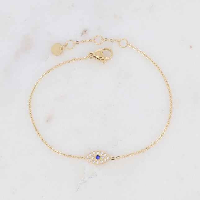Bracelet Youlia - oeil serti d'oxydes de zirconiums