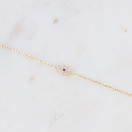 Bracelet Youlia - oeil serti d'oxydes de zirconiums