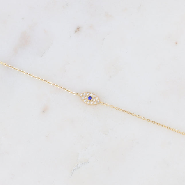 Bracelet Youlia - oeil serti d'oxydes de zirconiums