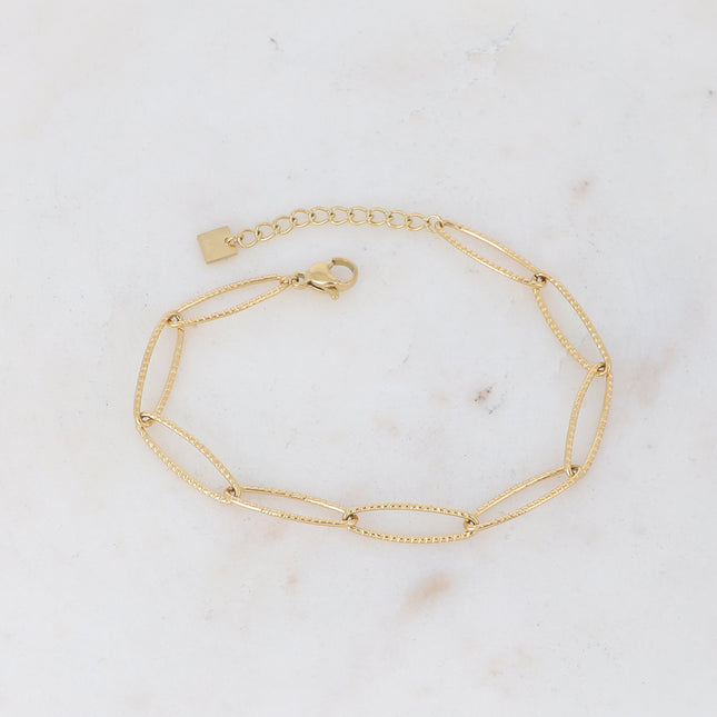 Bracelet Carl - maillons ovales striées