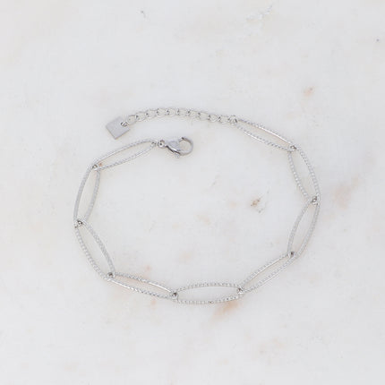 Bracelet Carl - maillons ovales striées