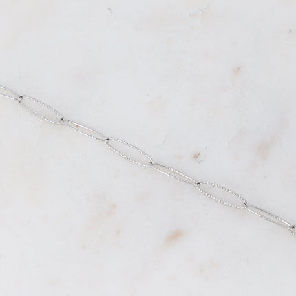 Bracelet Carl - maillons ovales striées