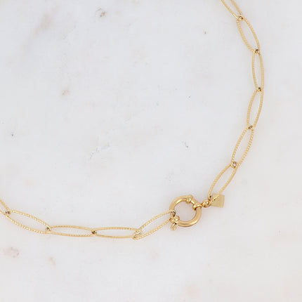 Collier Carl - maillons ovales striées