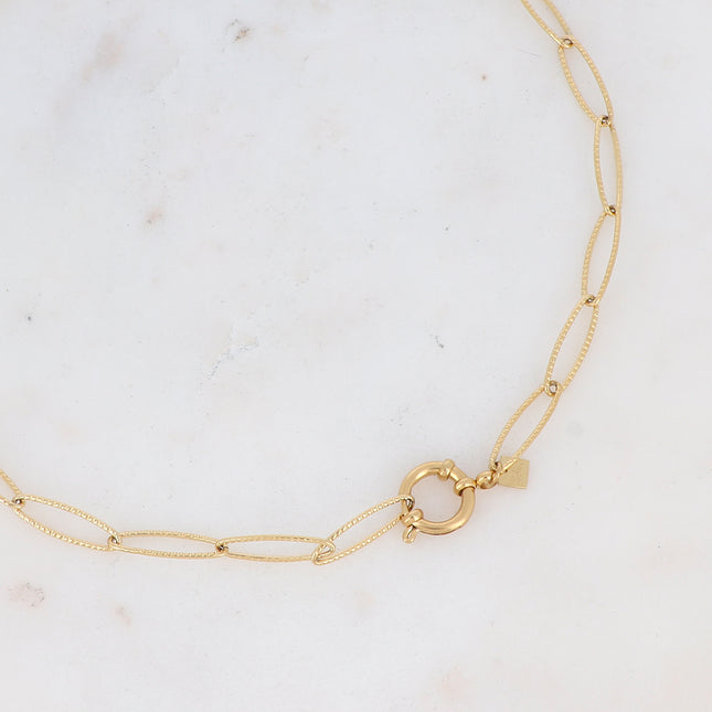 Collier Carl - maillons ovales striées