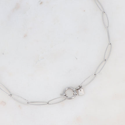 Collier Carl - maillons ovales striées