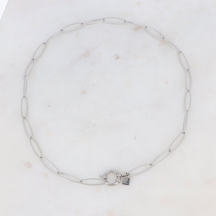 Collier Carl - maillons ovales striées