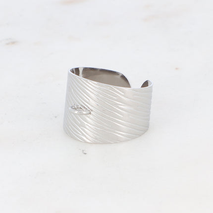 Bague Jake L - large effet zébré