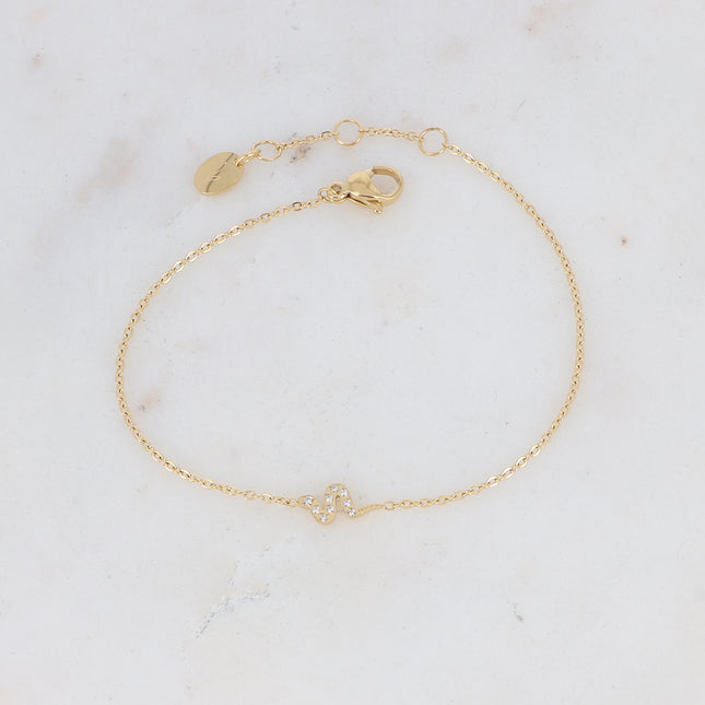 Bracelet avec serpent en oxyde de zirconium
