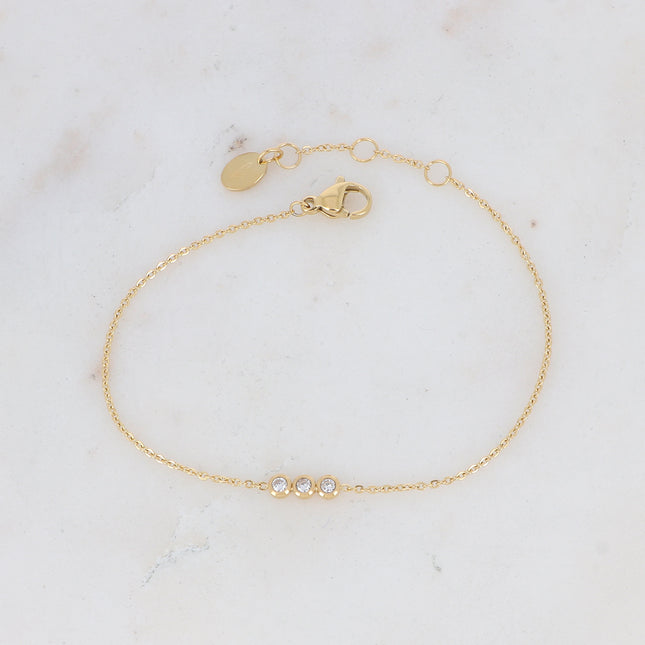 Bracelet Mizano - 3 oxydes de zirconium