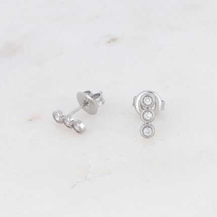 Boucles puces Mizano - 3 oxydes de zirconium