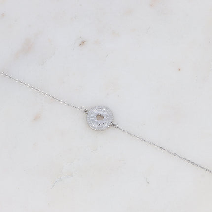Tini Bracelet - hammered pendant with openwork heart