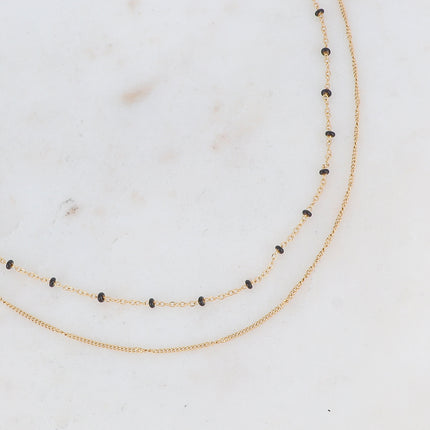 Collier Dua - 2 rangs avec perles émaillées