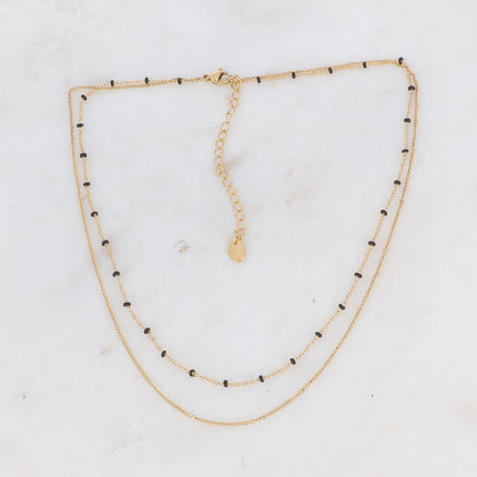 Collier Dua - 2 rangs avec perles émaillées