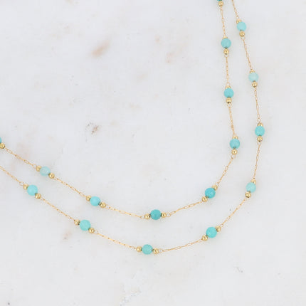 Collier 2 rangs Nerrina - pierres naturelles