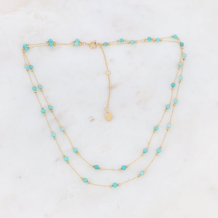 Collier 2 rangs Nerrina - pierres naturelles