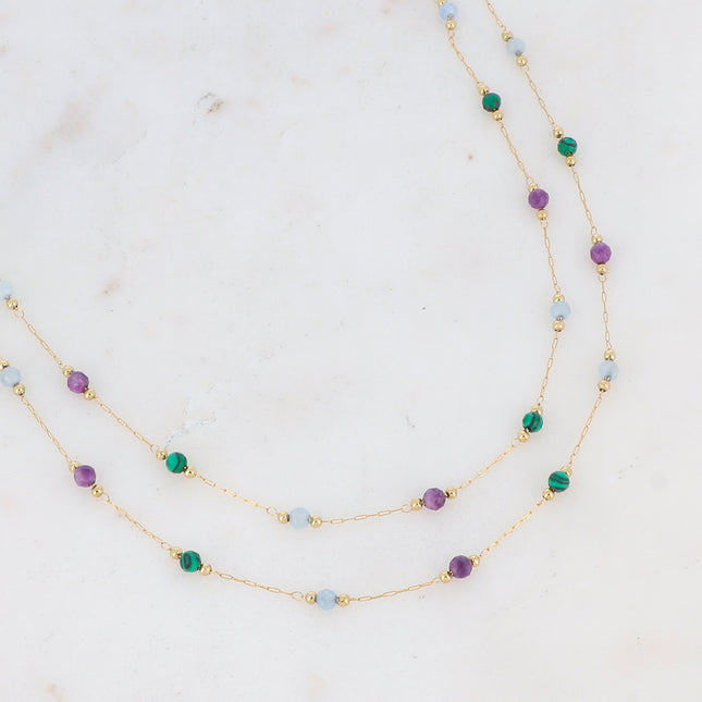 Nerrina 2-strand necklace - natural stones