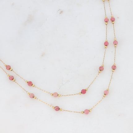 Collier 2 rangs Nerrina - pierres naturelles
