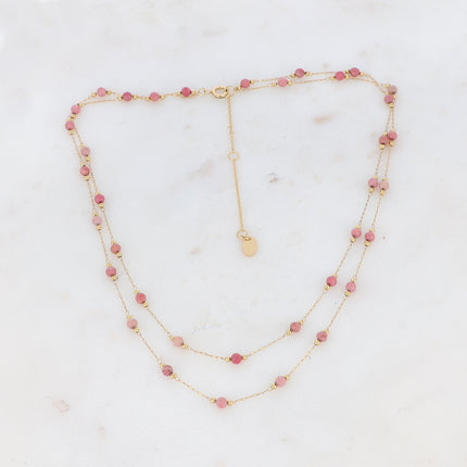 Collier 2 rangs Nerrina - pierres naturelles