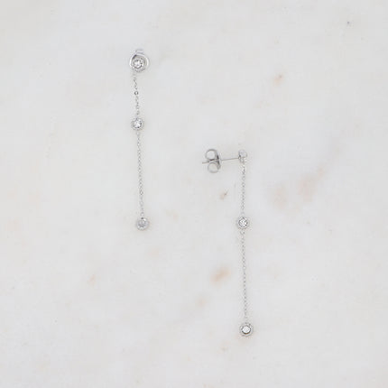 Boucles Bandini - chaîne et oxydes de zirconium