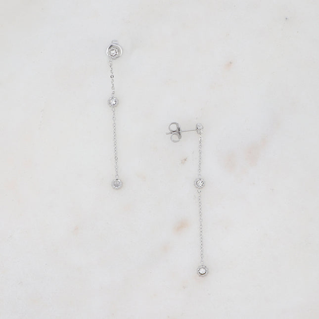 Boucles Bandini - chaîne et oxydes de zirconium