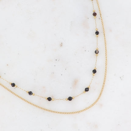 Collier Nerri 2 rangs - pierres naturelles