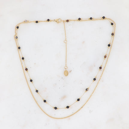 Collier Nerri 2 rangs - pierres naturelles