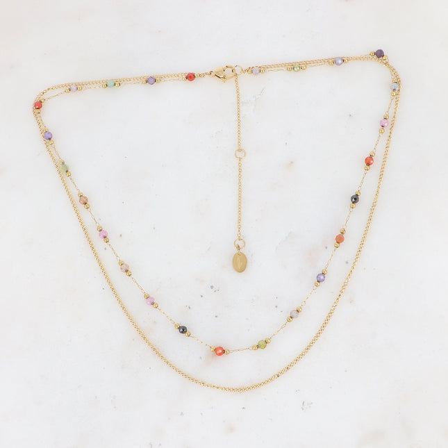 Nerri 2-strand necklace - natural stones
