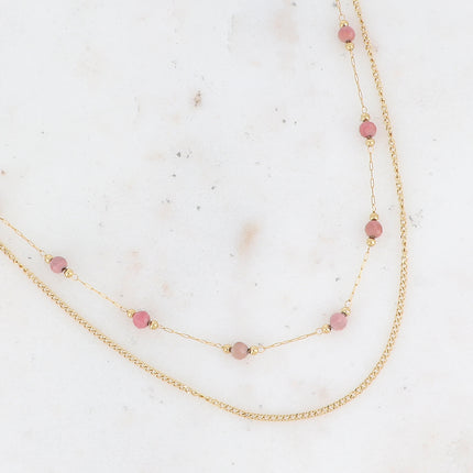 Collier Nerri 2 rangs - pierres naturelles
