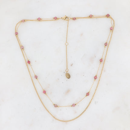 Collier Nerri 2 rangs - pierres naturelles