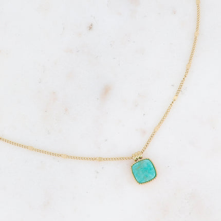 Collier Chloefina - pierre naturelle carrée