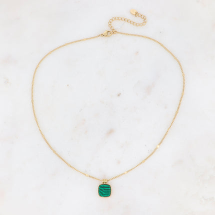 Collier Chloefina - pierre naturelle carrée