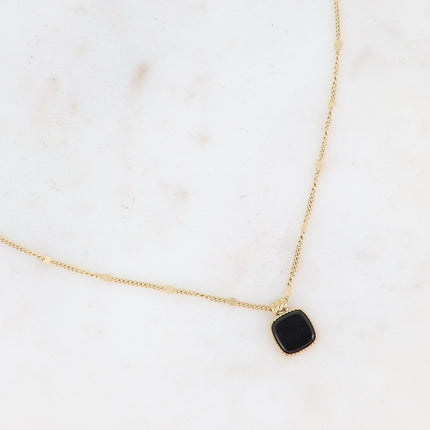 Collier Chloefina - pierre naturelle carrée