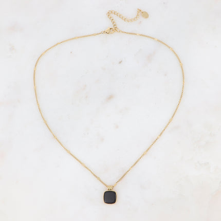 Collier Chloefina - pierre naturelle carrée
