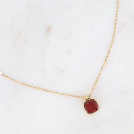 Collier Chloefina - pierre naturelle carrée