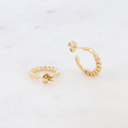 15mm openwork mesh effect hoop earrings