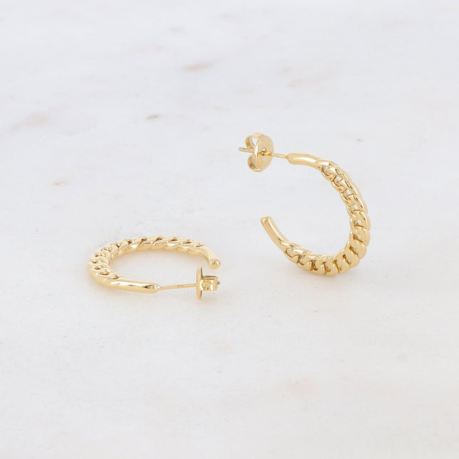 25mm openwork mesh effect hoop earrings