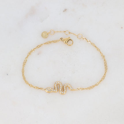 Bracelet avec serpent et oxydes de zirconium